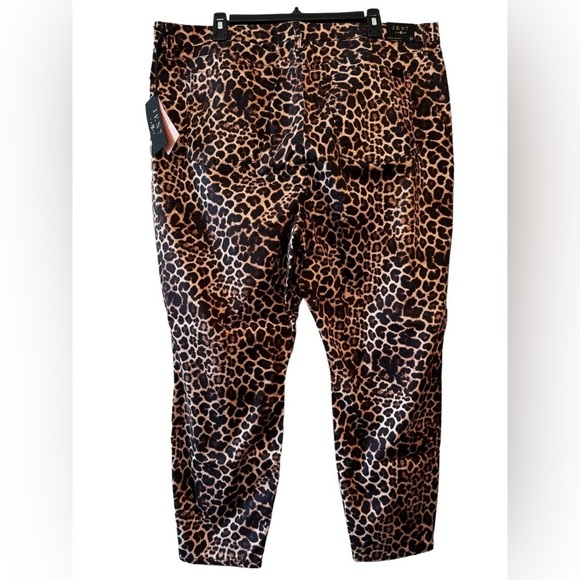 Jen 7 Ankle Skinny Golden Leopard Jeans 22W - Picture 5 of 10